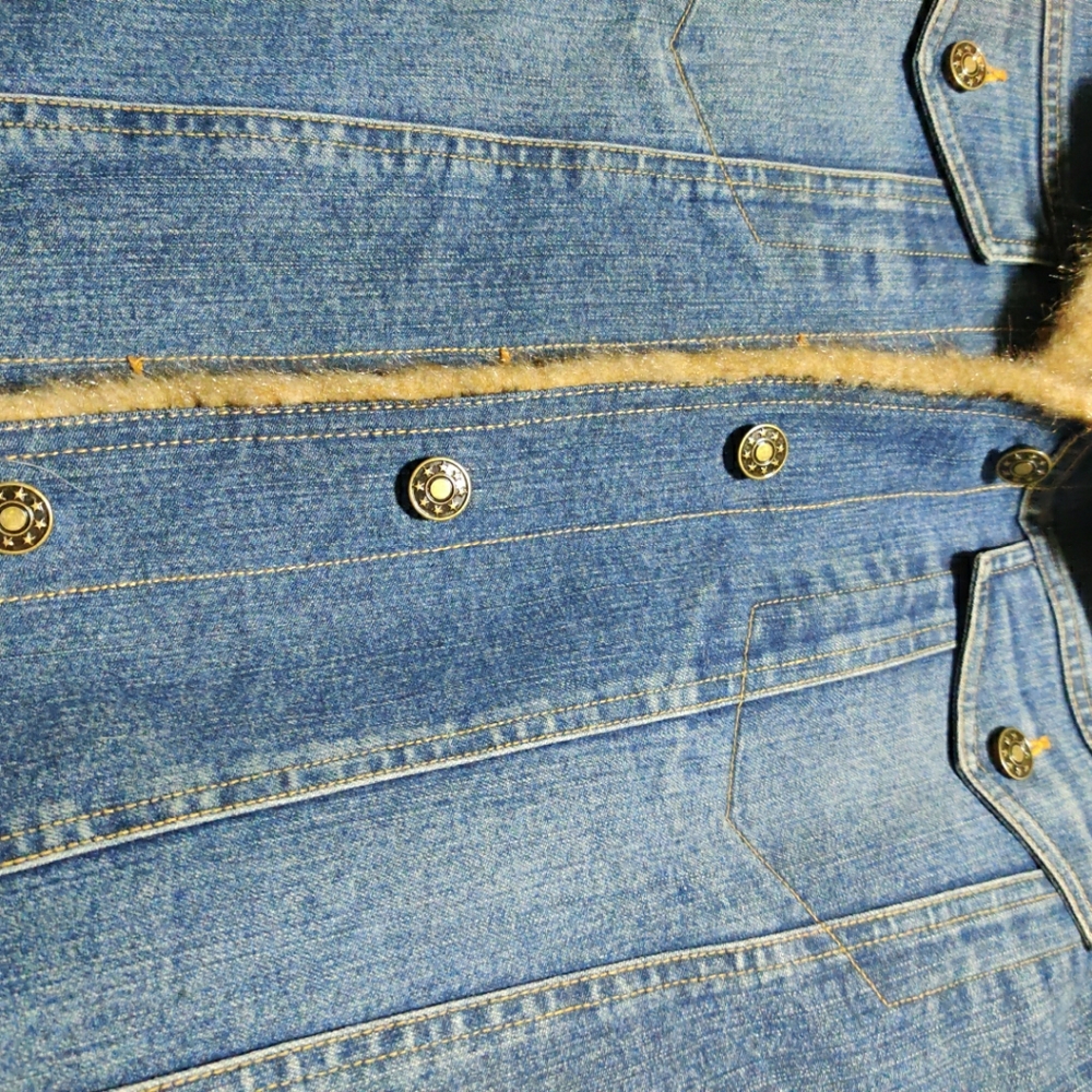 Marvin Richards 1990’s Faux Fur Vintage Denim Jacket - Picture 7 of 10